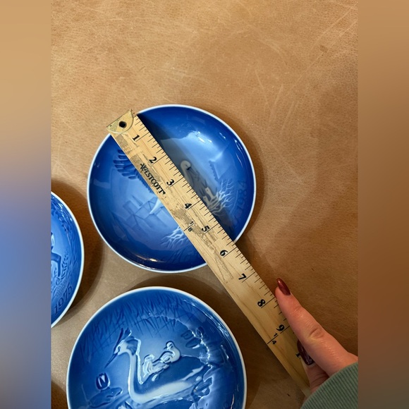 Set of 5 B&G Royal Copenhagen Mors Dag Mothers Day Plates Blue 1973-1984 - Picture 6 of 9